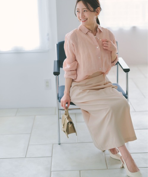 COHINA(コヒナ)の「アシメタックIラインスカート 【低身長・小柄女性】(スカート・レディース・ベージュ/ミント・S-Short/S-Regular/XS-Regular/XS-Short)」の14枚目の写真