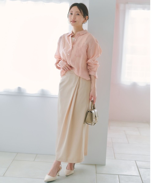 COHINA(コヒナ)の「アシメタックIラインスカート 【低身長・小柄女性】(スカート・レディース・ベージュ/ミント・S-Short/S-Regular/XS-Regular/XS-Short)」の13枚目の写真