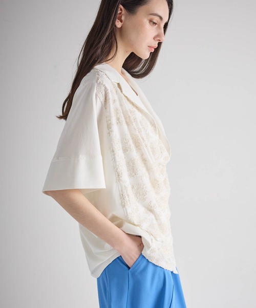 ATSURO TAYAMA(アツロウタヤマ)の「インナー付きドレープブラウス(Tシャツ/カットソー・レディース・ホワイト・L/M)」の5枚目の写真