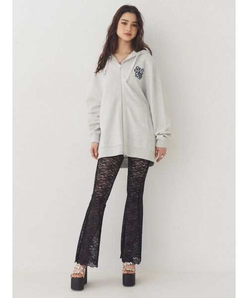 EVRIS（エヴリス）の「Lovingグラフィックジップパーカー（パーカー・レディース・ピンク/グレー/ブラック・FREE）」の7枚目の写真