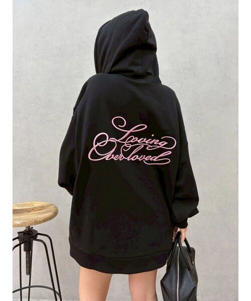 EVRIS（エヴリス）の「Lovingグラフィックジップパーカー（パーカー・レディース・ピンク/グレー/ブラック・FREE）」の13枚目の写真