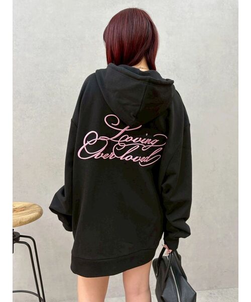 EVRIS（エヴリス）の「Lovingグラフィックジップパーカー（パーカー・レディース・ピンク/グレー/ブラック・FREE）」の14枚目の写真