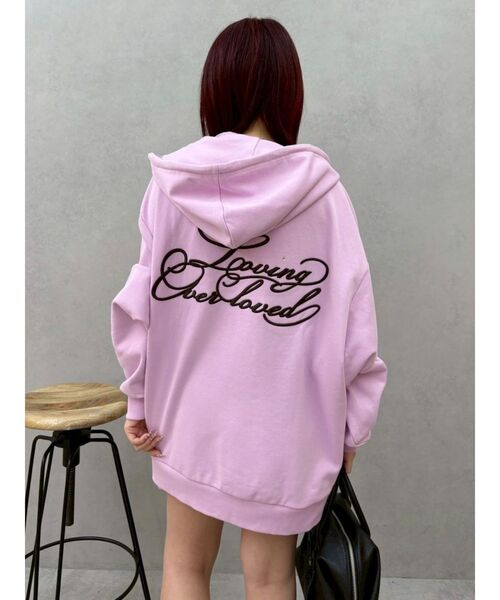 EVRIS（エヴリス）の「Lovingグラフィックジップパーカー（パーカー・レディース・ピンク/グレー/ブラック・FREE）」の21枚目の写真
