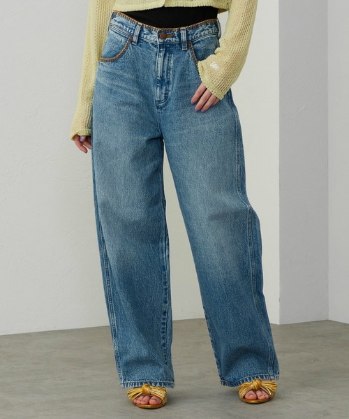 Lee(リー)の「Wrangler/ラングラー【US ORIGINAL】バレルジーンズ ブランケットステッチ(デニムパンツ・レディース・ブルー・X-SMALL/SMALL/MEDIUM)」の1枚目の写真