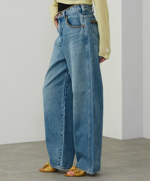 Lee(リー)の「Wrangler/ラングラー【US ORIGINAL】バレルジーンズ ブランケットステッチ(デニムパンツ・レディース・ブルー・X-SMALL/SMALL/MEDIUM)」の5枚目の写真
