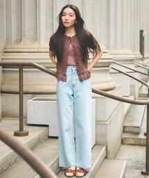 N.（N. Natural Beauty Basic） | レースドッキング透かし編みカーデ(カーディガン/ボレロ)