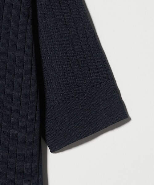 SLOANE(スローン)の「【別注】<SLOANE>リブ スキッパー ニット(ニット/セーター・レディース・ネイビー/ベージュ・1)」の5枚目の写真