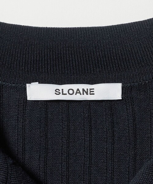 SLOANE(スローン)の「【別注】<SLOANE>リブ スキッパー ニット(ニット/セーター・レディース・ネイビー/ベージュ・1)」の9枚目の写真
