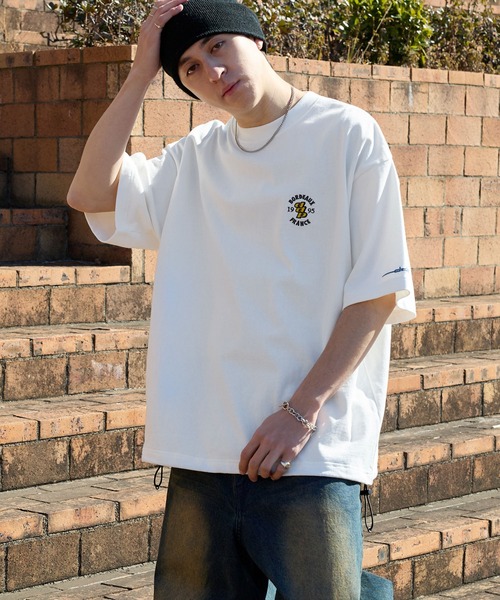 ddp(ディーディーピー)の「ddp/ディーディーピー 別注 ロゴ刺繍 ドローコード ヘビーウェイト 半袖Tシャツ(Tシャツ/カットソー・メンズ・ダークネイビー/レッド/ダークブラウン/ブラック/オフホワイト・M/L)」の13枚目の写真