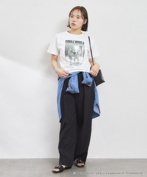 U by SPICK&SPAN（ユーバイスピックアンドスパン）の「GOOD ROCK SPEED / グッドロックスピード LIFE PICTURE COLLECTION フォト Tee（Tシャツ/カットソー・レディース・ホワイト/ベージュ・MEDIUM）」の6枚目の写真