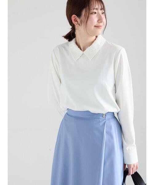 Te chichi（テチチ）の「レースカラーブラウス（シャツ/ブラウス・レディース・ネイビー/グレー・F）」の5枚目の写真