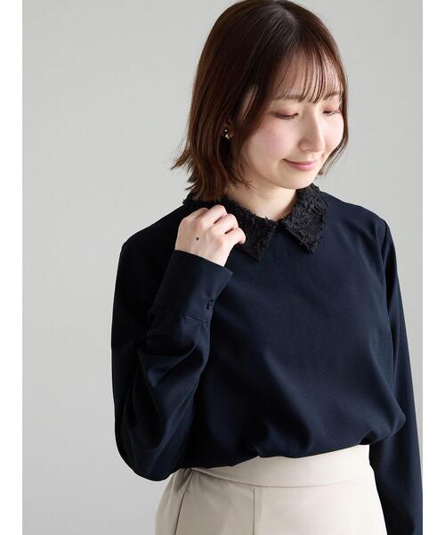 Te chichi（テチチ）の「レースカラーブラウス（シャツ/ブラウス・レディース・ネイビー/グレー・F）」の8枚目の写真