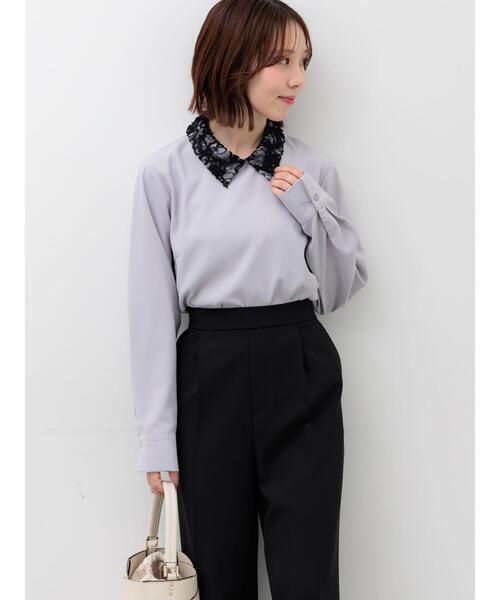 Te chichi（テチチ）の「レースカラーブラウス（シャツ/ブラウス・レディース・ネイビー/グレー・F）」の11枚目の写真