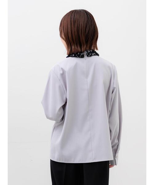 Te chichi（テチチ）の「レースカラーブラウス（シャツ/ブラウス・レディース・ネイビー/グレー・F）」の12枚目の写真