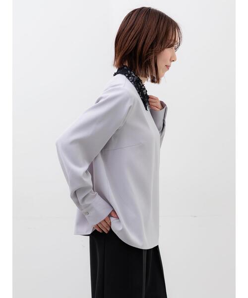 Te chichi（テチチ）の「レースカラーブラウス（シャツ/ブラウス・レディース・ネイビー/グレー・F）」の13枚目の写真