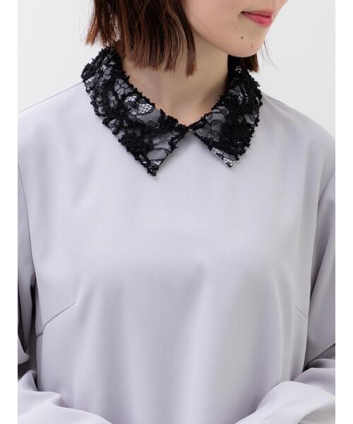 Te chichi（テチチ）の「レースカラーブラウス（シャツ/ブラウス・レディース・ネイビー/グレー・F）」の14枚目の写真