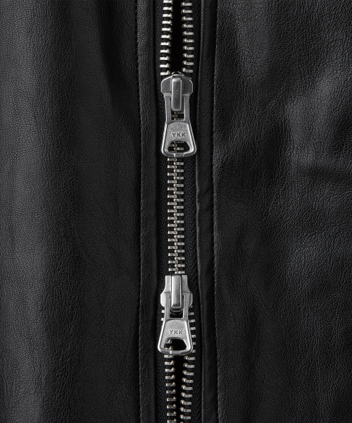 BRANDED（ブランデッド）の「FAKE LEATHER SINGLE JACKET [BLACK]（ライダースジャケット・メンズ・その他・MEDIUM/LARGE/X-LARGE）」の4枚目の写真