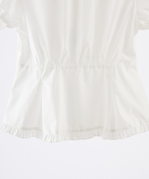 レディース idem frill collar peplum blouse