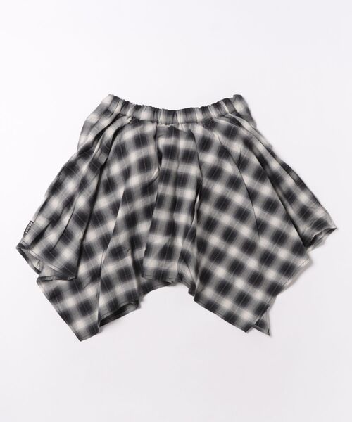 PINKHUNT(ピンクハント)の「PINKHUNT シャツ巻き風アシメトリースカート 1451K(デニムスカート・キッズ・ブラック/ネイビー・150cm/120cm/160cm/140cm/130cm)」の3枚目の写真