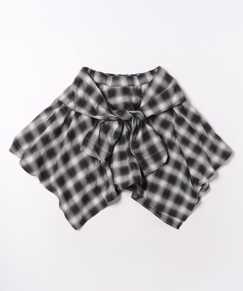 PINKHUNT(ピンクハント)の「PINKHUNT シャツ巻き風アシメトリースカート 1451K(デニムスカート・キッズ・ブラック/ネイビー・150cm/120cm/160cm/140cm/130cm)」の7枚目の写真