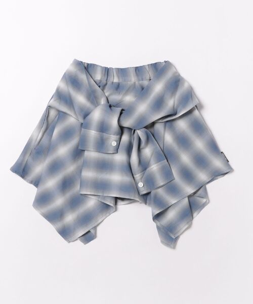 PINKHUNT(ピンクハント)の「PINKHUNT シャツ巻き風アシメトリースカート 1451K(デニムスカート・キッズ・ブラック/ネイビー・150cm/120cm/160cm/140cm/130cm)」の13枚目の写真