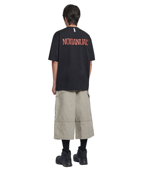 NOMANUAL（NOMANUAL）の「TWO FACE LOGO T-SHIRT - BLACK（Tシャツ/カットソー・レディース・その他・MEDIUM/LARGE/X-LARGE/SMALL）」の4枚目の写真