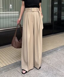 4size展開/セットアップ可】ダブルタックワイドスラックス（スラックス