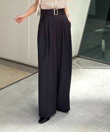 Thevon | ベルト付きタックワイドスラックス(スラックス)