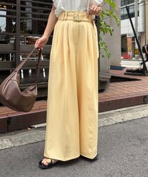 【新色登場！】ベルト付きタックワイドスラックス