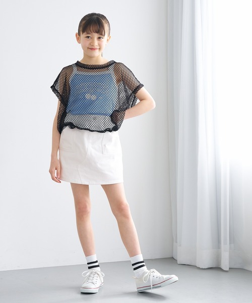 coca（coca）（コカ）の「キッズ　タイトスカパン（デニムパンツ・キッズ・ブラック/アイボリー/ライトブルー・120/130/140/150）」の4枚目の写真
