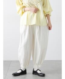 TSUHARU by Samansa Mos2 | 【tukuroi】コットンジャカード製品染め裾ゴムパンツ(その他パンツ)