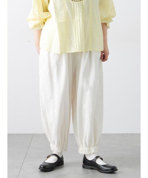 TSUHARU by Samansa Mos2（ツハルバイサマンサモスモス）の「【tukuroi】コットンジャカード製品染め裾ゴムパンツ（その他パンツ・レディース・オフホワイト・F）」の2枚目の写真