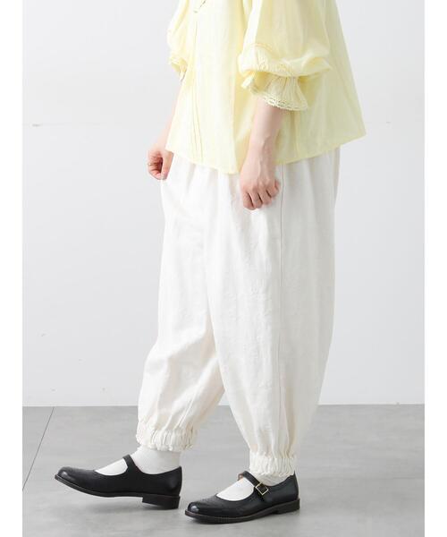 TSUHARU by Samansa Mos2（ツハルバイサマンサモスモス）の「【tukuroi】コットンジャカード製品染め裾ゴムパンツ（その他パンツ・レディース・オフホワイト・F）」の3枚目の写真