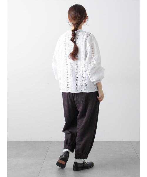 TSUHARU by Samansa Mos2（ツハルバイサマンサモスモス）の「【tukuroi】コットンジャカード製品染め裾ゴムパンツ（その他パンツ・レディース・オフホワイト・F）」の19枚目の写真