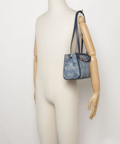 GUESS 2way ショルダーバッグ 中古・古着通販】GUESS (ゲス) 2WAYショルダーバッグ グレー｜ブランド