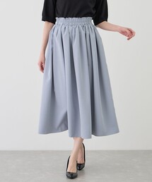 ワッシャー素材ウェストフリルギャザースカート