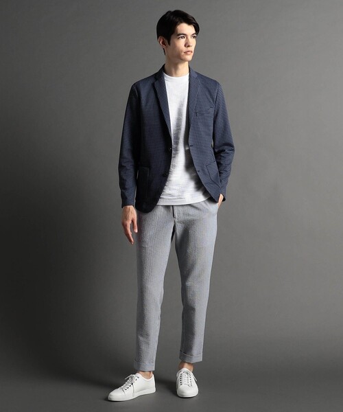 MONSIEUR NICOLE（ムッシュニコル）の「【ex/tra】EVALET サッカー トラックパンツ（その他パンツ・メンズ・ネイビー/ホワイト・SMALL/MEDIUM/LARGE/X-LARGE）」の3枚目の写真