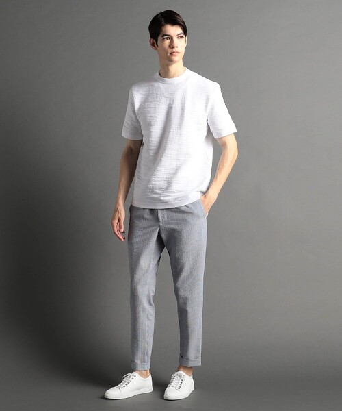 MONSIEUR NICOLE（ムッシュニコル）の「【ex/tra】EVALET サッカー トラックパンツ（その他パンツ・メンズ・ネイビー/ホワイト・SMALL/MEDIUM/LARGE/X-LARGE）」の4枚目の写真