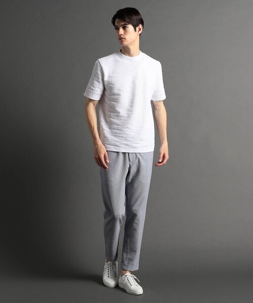 MONSIEUR NICOLE（ムッシュニコル）の「【ex/tra】EVALET サッカー トラックパンツ（その他パンツ・メンズ・ネイビー/ホワイト・SMALL/MEDIUM/LARGE/X-LARGE）」の5枚目の写真