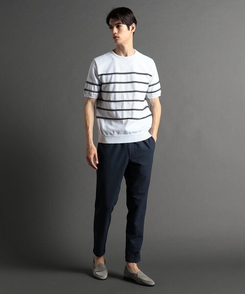 MONSIEUR NICOLE（ムッシュニコル）の「【ex/tra】EVALET サッカー トラックパンツ（その他パンツ・メンズ・ネイビー/ホワイト・SMALL/MEDIUM/LARGE/X-LARGE）」の7枚目の写真