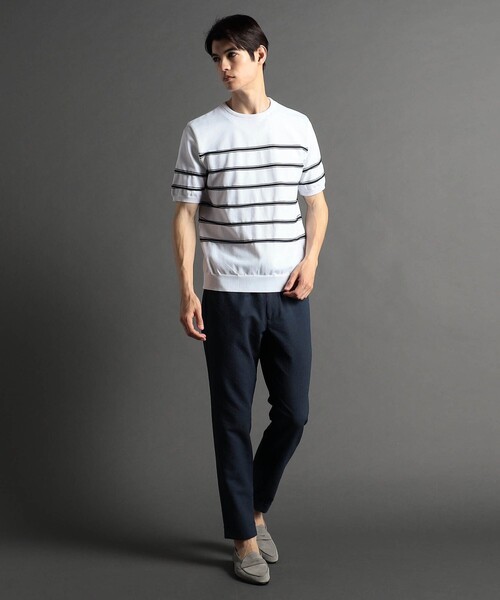 MONSIEUR NICOLE（ムッシュニコル）の「【ex/tra】EVALET サッカー トラックパンツ（その他パンツ・メンズ・ネイビー/ホワイト・SMALL/MEDIUM/LARGE/X-LARGE）」の8枚目の写真