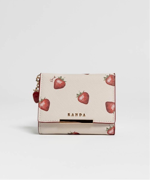 Cherry＆Strawberry】チャーム付き三つ折りウォレット（財布）｜RANDA