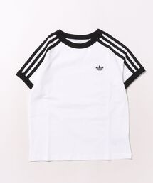 adidas(�A�f�B�_�X)��adidas �A�f�B�_�X K 3STRIPES TEE �V���[�g�X���[�u KE0920 WHITE/BLACK(T�V���c/�J�b�g�\�[)