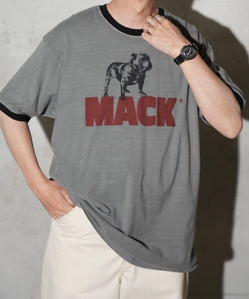 C.E.L.STORE(セルストア)の「MACK TRUCKS / マック トラックス 70S RINGER TEE 企業ロゴ リンガーTシャツ(Tシャツ/カットソー・メンズ・スミクロ/ブラック・MEDIUM/LARGE/X-LARGE)」の2枚目の写真