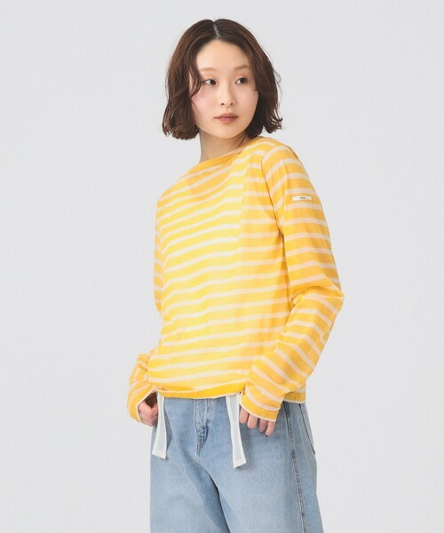 ORCIVAL / シースルー ボーダー ロングスリーブ カットソー