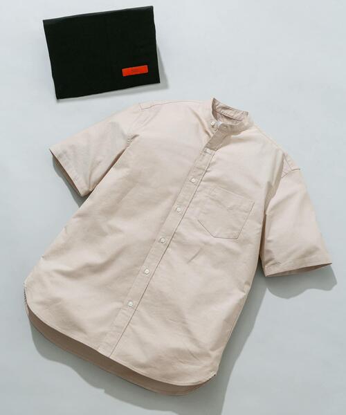 URBAN RESEARCH ROSSO MEN(アーバンリサーチロッソメン)の「『WEB限定』『抗菌/消臭』『XXLサイズあり』ハイパフォーマンスバンドカラー半袖シャツ(シャツ/ブラウス・メンズ・グリーン系その他/ブラック/ライトブルー/グレー系その他/ネイビー/ストライプ/インディゴブルー/ホワイト/ブラック系その他/グレー/ベージュ/ブルー系その他・XX-LARGE/X-LARGE/SMALL/LARGE/MEDIUM)」の7枚目の写真