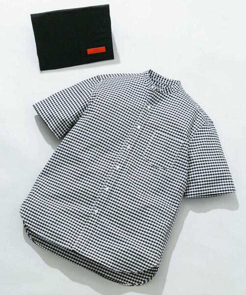 URBAN RESEARCH ROSSO MEN(アーバンリサーチロッソメン)の「『WEB限定』『抗菌/消臭』『XXLサイズあり』ハイパフォーマンスバンドカラー半袖シャツ(シャツ/ブラウス・メンズ・グリーン系その他/ブラック/ライトブルー/グレー系その他/ネイビー/ストライプ/インディゴブルー/ホワイト/ブラック系その他/グレー/ベージュ/ブルー系その他・XX-LARGE/X-LARGE/SMALL/LARGE/MEDIUM)」の4枚目の写真