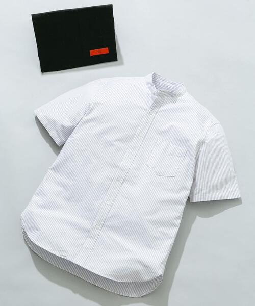 URBAN RESEARCH ROSSO MEN(アーバンリサーチロッソメン)の「『WEB限定』『抗菌/消臭』『XXLサイズあり』ハイパフォーマンスバンドカラー半袖シャツ(シャツ/ブラウス・メンズ・グリーン系その他/ブラック/ライトブルー/グレー系その他/ネイビー/ストライプ/インディゴブルー/ホワイト/ブラック系その他/グレー/ベージュ/ブルー系その他・XX-LARGE/X-LARGE/SMALL/LARGE/MEDIUM)」の6枚目の写真