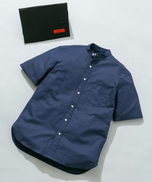 URBAN RESEARCH ROSSO MEN(アーバンリサーチロッソメン)の「『WEB限定』『抗菌/消臭』『XXLサイズあり』ハイパフォーマンスバンドカラー半袖シャツ(シャツ/ブラウス・メンズ・グリーン系その他/ブラック/ライトブルー/グレー系その他/ネイビー/ストライプ/インディゴブルー/ホワイト/ブラック系その他/グレー/ベージュ/ブルー系その他・XX-LARGE/X-LARGE/SMALL/LARGE/MEDIUM)」の12枚目の写真