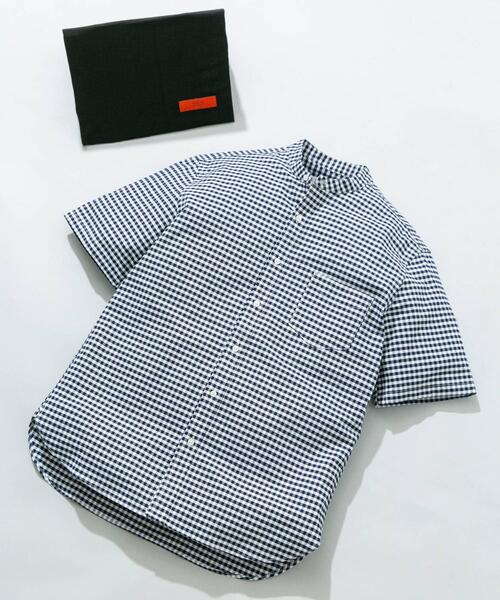 URBAN RESEARCH ROSSO MEN(アーバンリサーチロッソメン)の「『WEB限定』『抗菌/消臭』『XXLサイズあり』ハイパフォーマンスバンドカラー半袖シャツ(シャツ/ブラウス・メンズ・グリーン系その他/ブラック/ライトブルー/グレー系その他/ネイビー/ストライプ/インディゴブルー/ホワイト/ブラック系その他/グレー/ベージュ/ブルー系その他・XX-LARGE/X-LARGE/SMALL/LARGE/MEDIUM)」の10枚目の写真